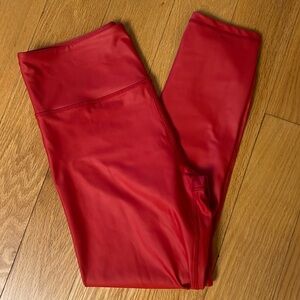 ZYIA Light N Tight Red Metallic leggings